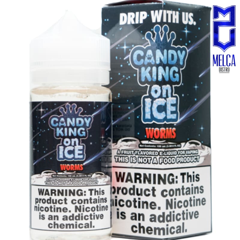 Candy King Worms on Ice 100ml - E-Liquids