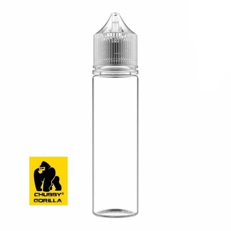 Chubby Gorilla V3 Clear Black+Black Cap 60ml 100Pack - Unicorn Bottles