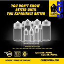 Chubby Gorilla V3 Clear+Black Cap 60ml 100Pack - Unicorn Bottles