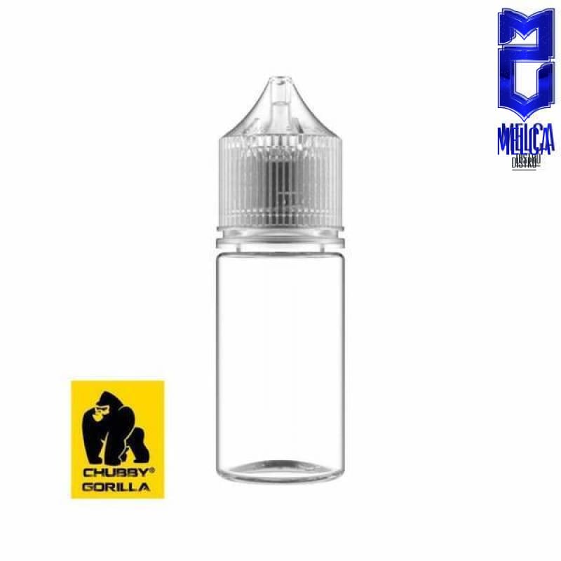 Chubby Gorilla V3 Clear+Black Cap 60ml 100Pack - Unicorn Bottles