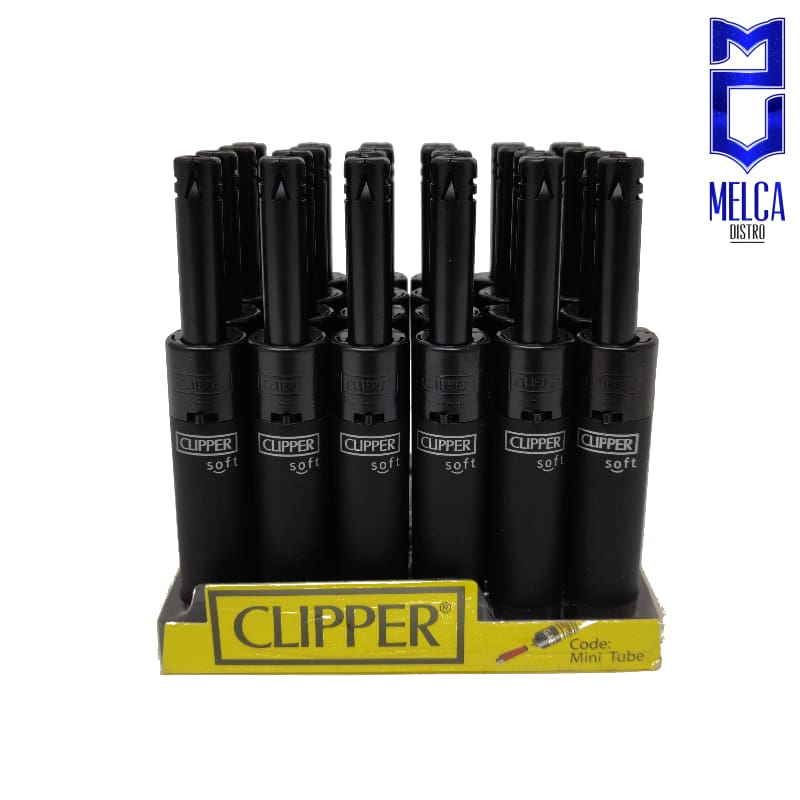 Clipper Lighter Minitube Soft Black 24 Units - Lighters