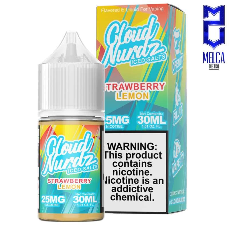 Cloud Nurdz Salt Iced Strawberry Lemon 30ml - E-Liquids