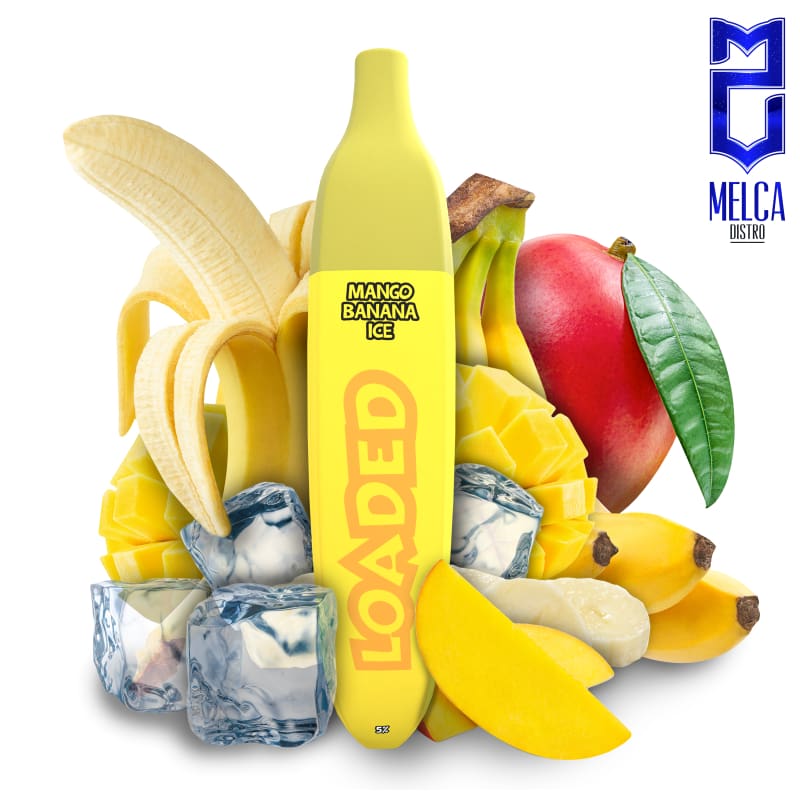 Loaded Banana Disposable 2500 Puffs - Mango Banana Ice 50MG - Disposables