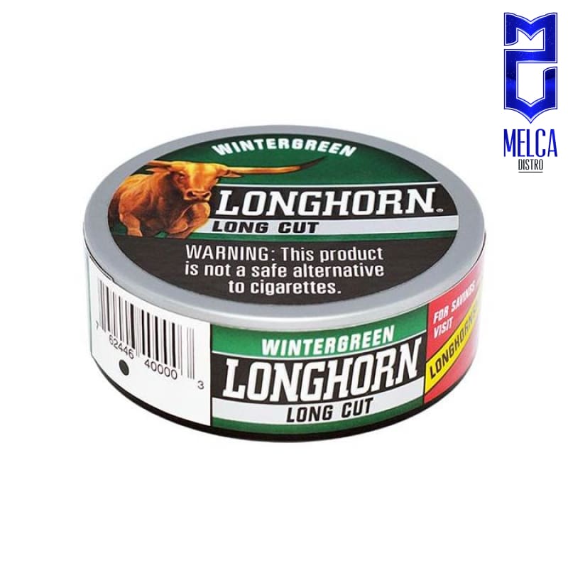 Longhorn Long Cut Tobacco 5 Pack - WINTERGREEN 5 PACK - CHEWING TOBACCO