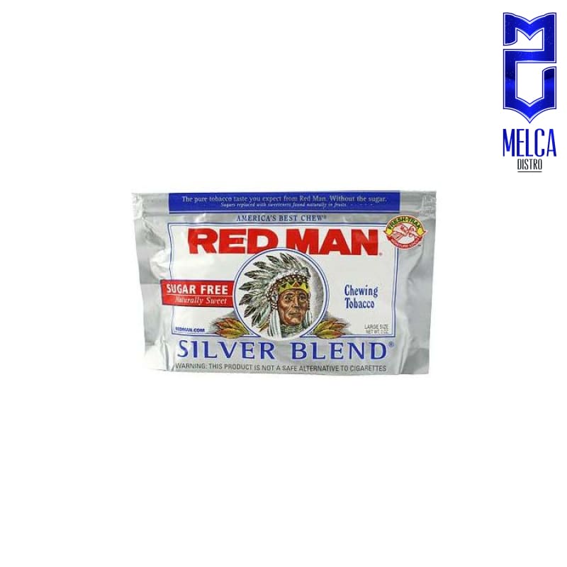 Red Man Chewing Tobacco 12 Bags x 3oz - Silver Blend 12 Pack - CHEWING TOBACCO