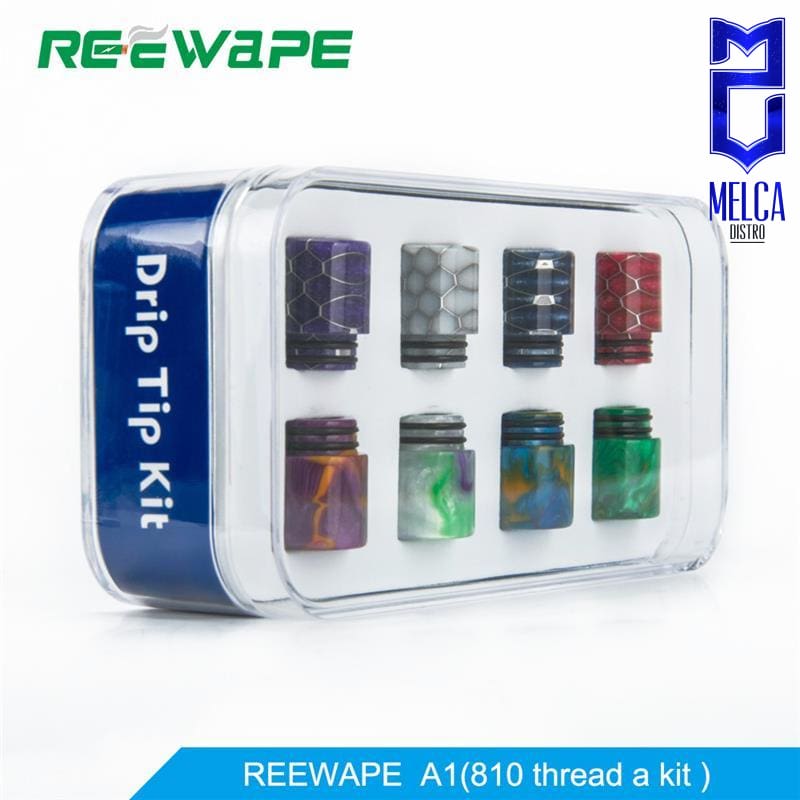 Reewape Drip Tip Kits 8 in 1 - 810 Resin A1 - Drip Tips